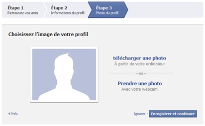 Ajout d'informations de profil Facebook