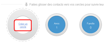 créer un nouveau cercle sur google plus