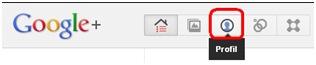 Bouton profil du compte google plus