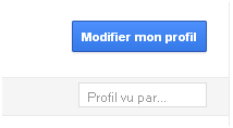 Bouton pour modifier le profil du compte google plus