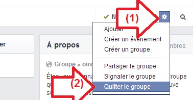 Quitter un groupe Facebook