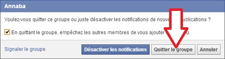 Quitter un groupe Facebook