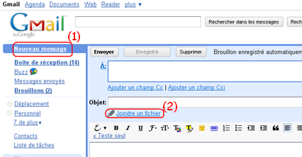 Envoyer un fichier par Gmail