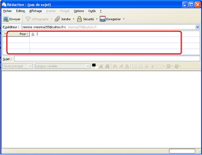 Envoyer un mail avec thunderbird