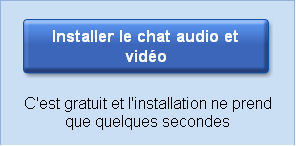 Bouton pour installer le chat audio vidéo google plus