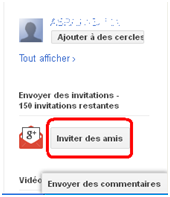 inviter des personnes à joindre google plus