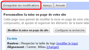 Comment modifier l’alignement d’entête d’une page google sites