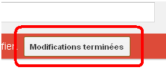Bouton pour terminer les modification de profil google plus
