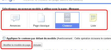 Comment modifier le modèle d’une page sur google sites 