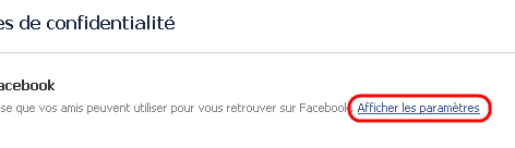 Ne pas apparaître dans la recherche d'amis Facebook