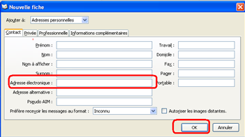Ajouter un nouveau contact mail sur thunderbird