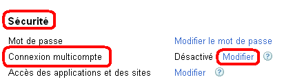 Lien pour connexion multicompte google plus