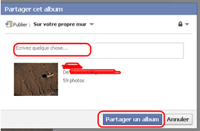 Partager une publication d'ami sur mon mur facebook