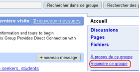 devenir un membre d'un groupe Google