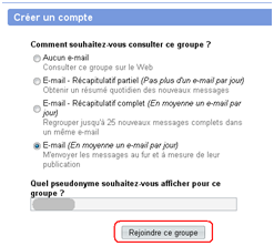 devenir un membre d'un groupe Google