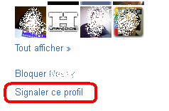 Bouton pour signaler une personne sur google plus