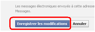 Confirmer la suppression d'adresse mail facebook