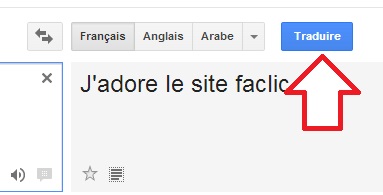 Résultat traduction Google Translate