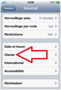 Bouton Clavier iPhone