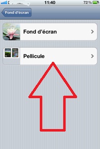 Bouton pellicule iPhone