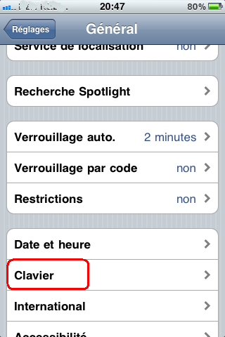Désactiver la correction automatique d’iphone