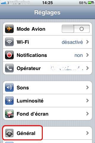 désactiver le mode 3G de l’iphone