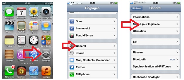 Démarche pour faire une mise à jour iPhone