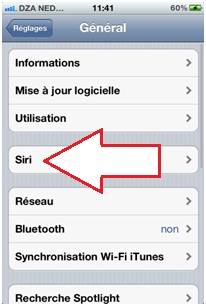 Bouton Siri d'iphone