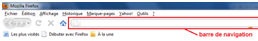 Afficher la barre de navigation sur firefox
