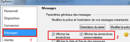 Afficher les émoticônes sur MSN
