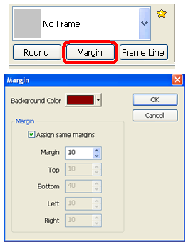 Résultat Frame Ligne d'ajout d'un cadre à une photo Photoscap