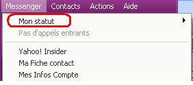 Ajouter et modifier un message personnalisé Yahoo Messenger  