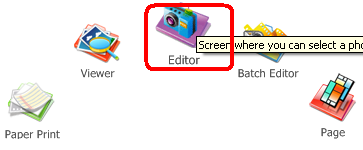 Bouton Editor Photoscap