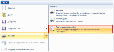Apercevoir et imprimer une image avec Paint