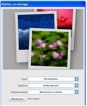 Multiples choix de montage Picasa