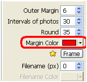 Bouton Margin color de Photoscap