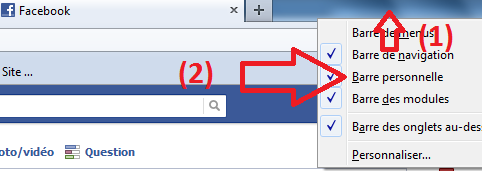 Barre personnelle Firefox