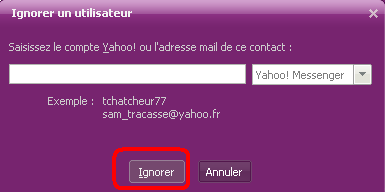 Comment bloquer un contact sur Yahoo Messenger ?