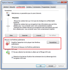 bloquer les popup