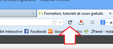 Bouton actualiser Firefox