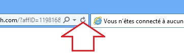 Bouton actualiser Internet Explorer