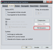 Compresser un fichier avec winrar et mot de passe