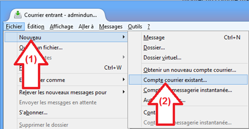 Créer compte courier sur Thunderbird