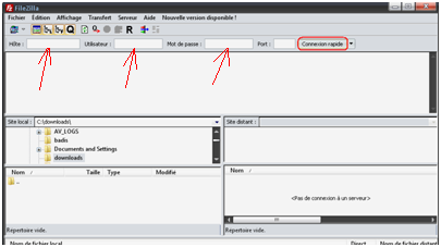 Connecter a un compte ftp