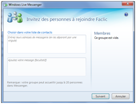 comment créer un groupe sur MSN