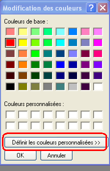 Créer une nouvelle couleur avec paint 