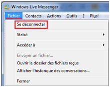 Déconnecter son compte MSN