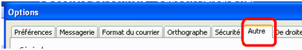 Bouton Autres outlook