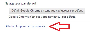 Paramètres avancés de Google Chrome