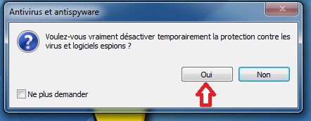 Valider la désactivation de NOD32